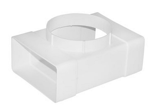 Эковент.Тройник плоский с фитингом 60х120 D=100 612ТФ10П