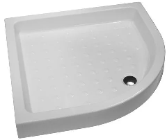 Поддон душевой 90х90 Полукруглый средний в комплекте сифон, каркас, экран