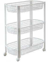 Этажерка пластм. 3 овальные полки С-292  ("Полимербыт") *1/3