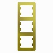 GLOSSA 3-постовая РАМКА, вертикальная, ФИСТАШКОВЫЙ (кр.5шт) C3(+)