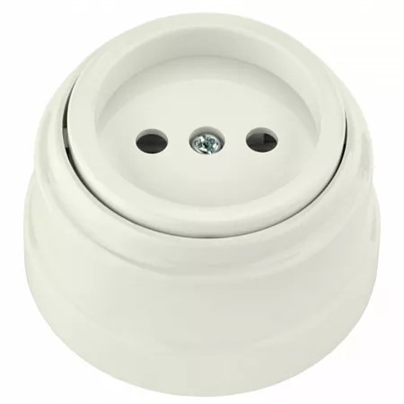 РЕТРО бежевый - розетка 1-местная б/з  СВЕТОПРИБОР