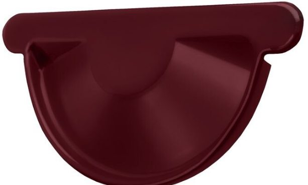 Заглушка желоба D125 Optima (RAL 3005 - красное вино)