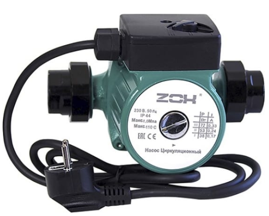 Насос циркуляционный ZOX ZX 25/6-180, с гайками 517077