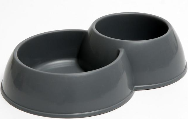Миска для животных пластм. 2-е ёмкости М3941 (Октябрьский)  *1/25