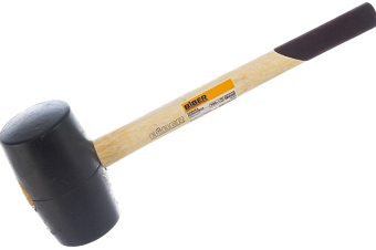 БИБЕР 85393 Киянка резиновая, дер. рукоятка "Стандарт" 700г (70мм)