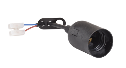 IEK патрон подвесной с клеммной колодкой Е27 Ппл27-04-К51/К52 пластик, ЧЕРНЫЙ,стикер (50шт) К01/К02