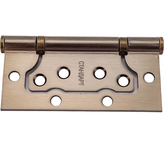 СТАНДАРТ 100х75х2,5мм 2BB AB бронза Петля накладная без врезки 1 шт (100,20)