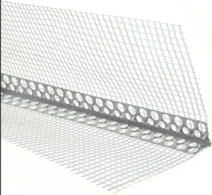 Профиль угловой ПВХ с армирующей сеткой 10х15 мм, L=2.5 м