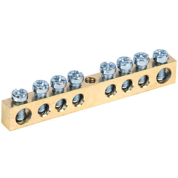 Шина"N"нулевая 6х9мм 8/1 8гр, крепеж по центру ИЭК