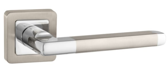 Ручка раздельная PLUTON QR SN/CP-3 матовый никель/хром