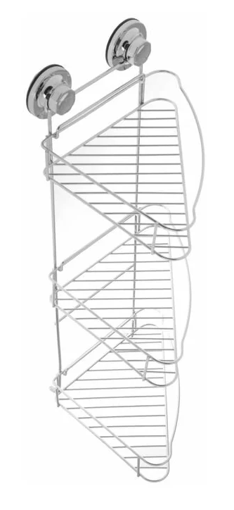 Полка угловая на вакуумных присосках /Accoona/ А11473-1 хром  *1/20