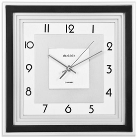 Часы настенные Energy EC-11 31,7*4см (квадратные) плавный ход, пластик,  АА*1шт нет в компл 9311