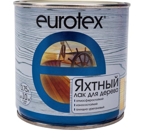 Лак яхтный Eurotex полуматовый 0,75 л (Москва) (80223)