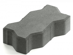 Тротуарная плитка "Змейка" 243х130х70 мм серая (вибропресс), 1м2=40шт