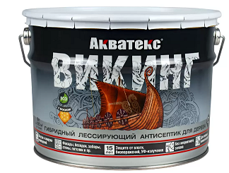 Акватекс ВИКИНГ (гибридный антисептик для дерева) 9 л(дуб)
