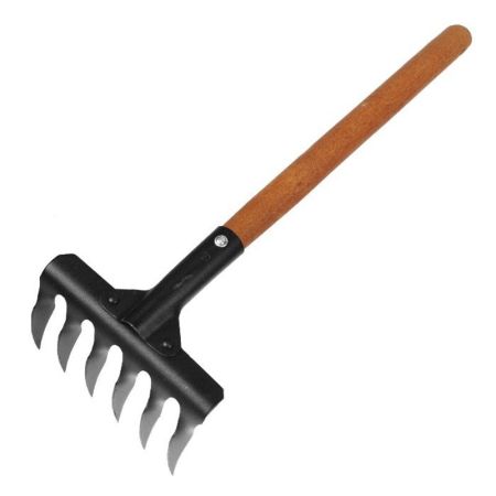 ГРАБЛИ 6-ти зубые витые с дер/ручкой 1,0 м `УРОЖАЙНАЯ СОТКА`