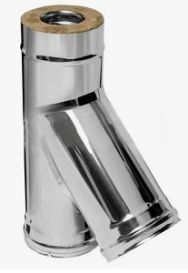 Тройник Феррум утепленный угол 135° нержавеющий (430/0,5мм)/оцинкованный, ф150/210, по воде