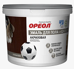 Эмаль "Ореол" акриловая для пола полуматовая желто-коричневая 2,3 кг (Ростов-на-дону)*1/4