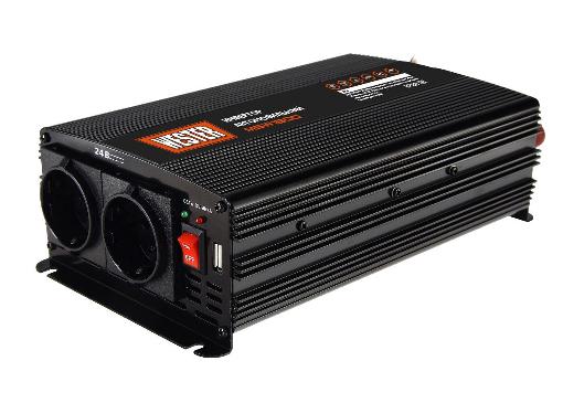 WESTER MSW 1300 Преобразователь инверторный (24-220В, USB-порт, 1300/2600Вт, 2кг) от прикуривателя