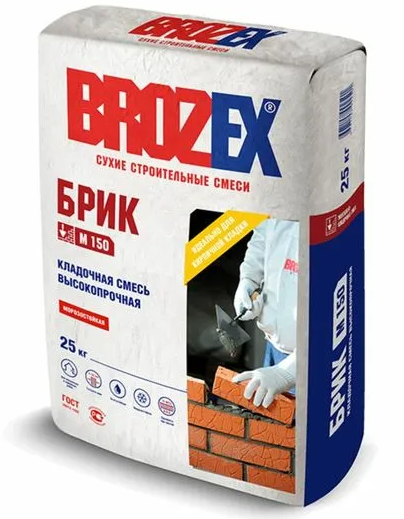 Смесь монтажно-кладочная "Brozex М150  БРИК" 25,0 кг (ЗССС) *1/56