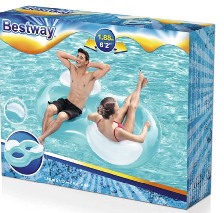 Круг-шезлонг для плавания, для двоих, 188 х 117 см, 43009 Bestway