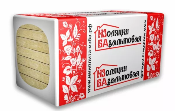 Теплоизоляция "ИЗБА" Лайт супер 1000*600*100мм (30кг/куб.м УПАКОВКА 6мат=3,6кв.м)