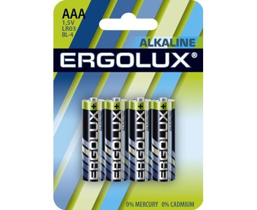 Элемент питания Ergolux LR03/286 BL4