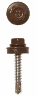 4,8 х 35  Саморез кровельный крашенный, RAL 8017 коричневый