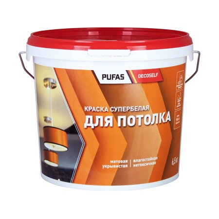 ПУФАС Краска для потолков Decoself мороз. (4,22л=6,5кг) КП