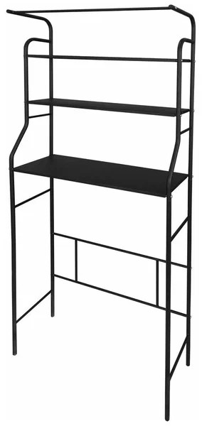 Стеллаж в ванную комнату широкий арт. СВШП12  в. черный