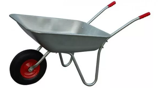 Тачка одноколесная садовая WB5206 (80кг,85л,колесо 4.00-6,д.330мм,оцикованный кузов)   *1