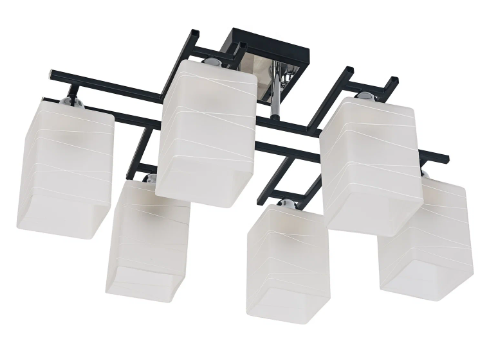 Люстра потолочная, Еврокаркас 56161/6CR+BK CL