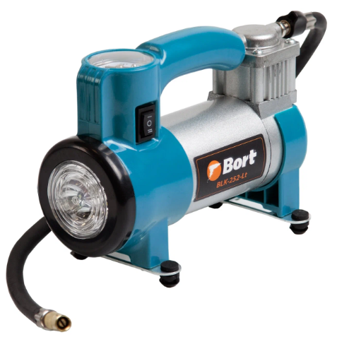 BORT компрессор автом BLK-252-Lt (120 Вт, 25л/мин,10 А макс давл7 бар 3400 об/мин,12 В)