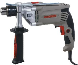 CROWN Дрель ударная CT10130 (810Вт, КЗП 1,5-13мм, 0-2800об/мин, 0-44800уд/мин, вес 2,1кг)