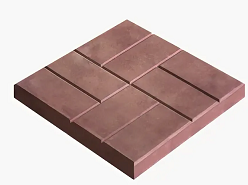 Тротуарная плитка "8 кирпичей" 400х400х50 мм красная