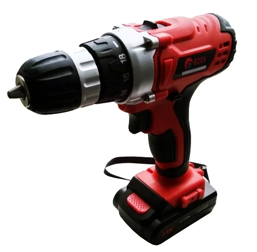 Edon шуруповерт аккумуляторный AD-14, 14В, 1 аккумулятор Li-ion 1.5А/ч, 0-350/0-1350 об/мин, 25Н/м,