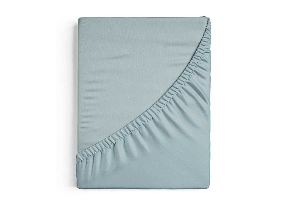 Niteva Простыня на резинке 180х200+25 Поплин (17710 серо-голубой1)