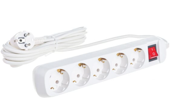 U-5es-5m Удлин-ль ЭРА c заземл, с выкл, 3x1мм2, 5гн, 5м (20/400) (кр.20шт) | Б0005233