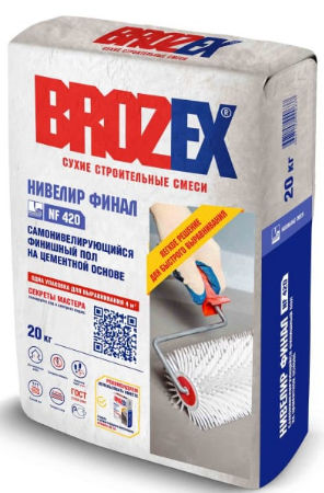 Ровнитель для пола "BROZEX NF-420 Нивелир Финал" (НП-42) 20кг (ЗССС) *1/56