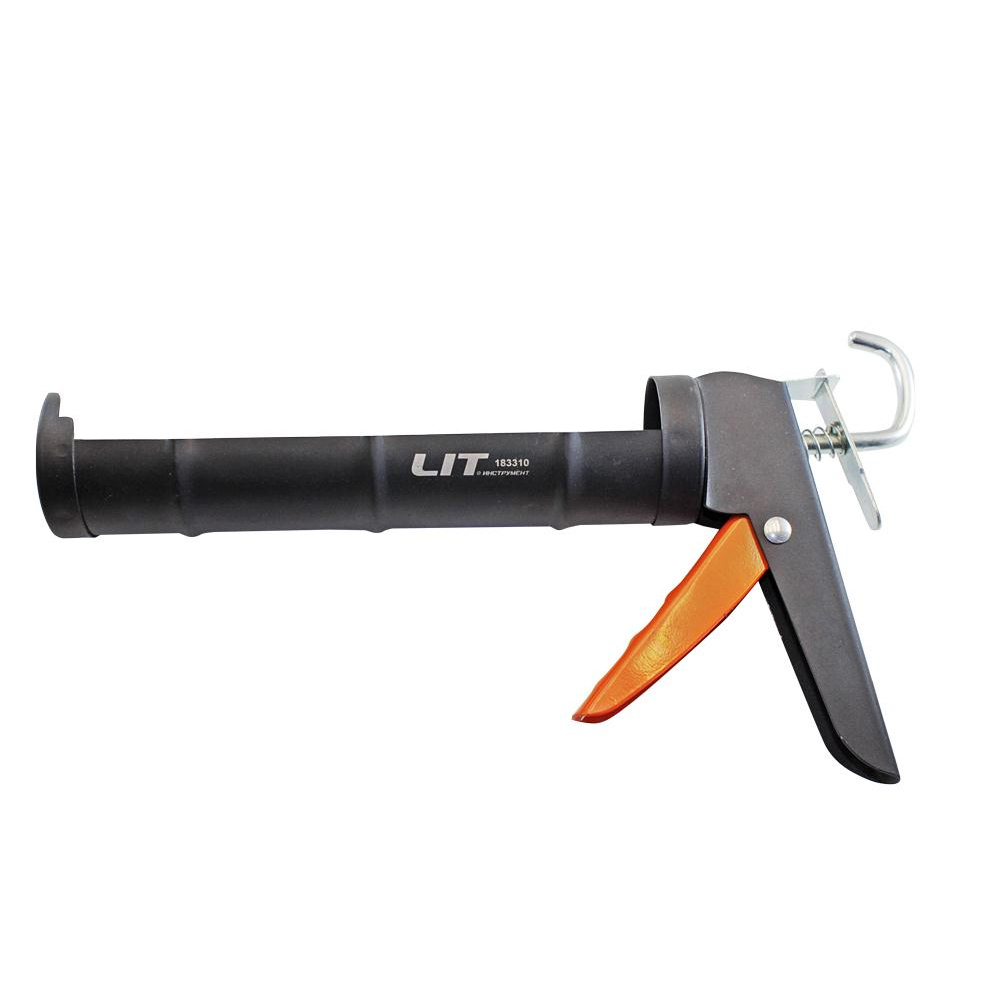 Пистолет для герметика полукорпусной, усиленный, черный "Lit"
