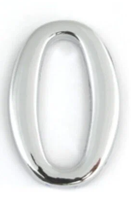 Номер квартирный  самоклеющ. хром  АПЕКС СР №0  метал. DN-01-0-Z-CR  *10/100