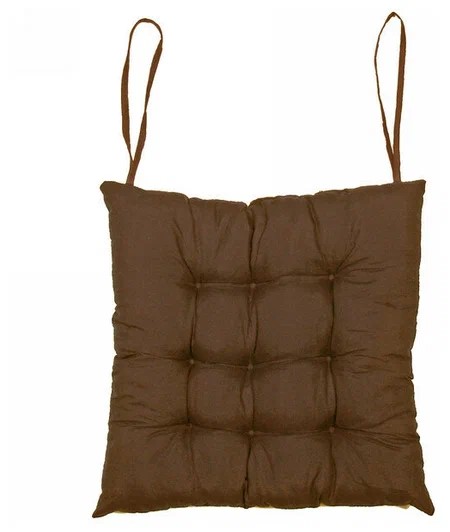 Сидушка-галета на стул 40*40см "ИДЕА" цвет шоколадный