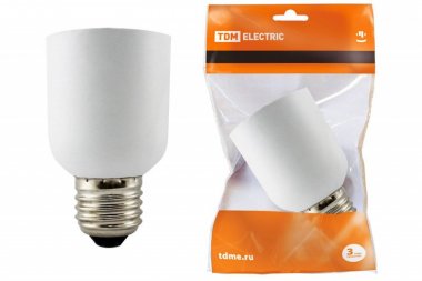 Переходник E27-E40, белый, TDM (кр.50шт)