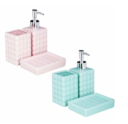 VETTA Набор для ванной 3 пр., керамика,  Грани будущего , 2 цвета