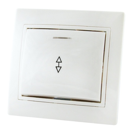 ТАЙМЫР белый - выключатель С/У 1-клав. IP20 10А TDM