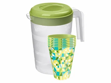 Набор для пикника, 7 предметов (салатовый)