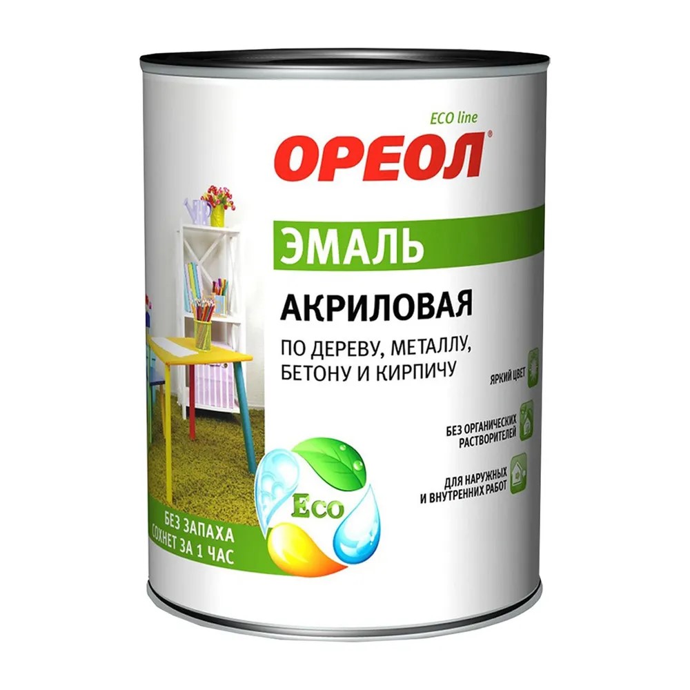 Эмаль "Ореол" акриловая синяя глянц 0,9 кг(Ростов-на-дону)*1/14