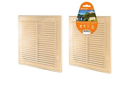 Решетка вент. пласт. разъемная 250*250 с москит.сеткой беж. TDM SQ1807-0081  *1/10/40