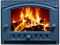 Дверца чугунная каминная ДК-2С 435*332*92 мм, со стеклом, Рубцовск