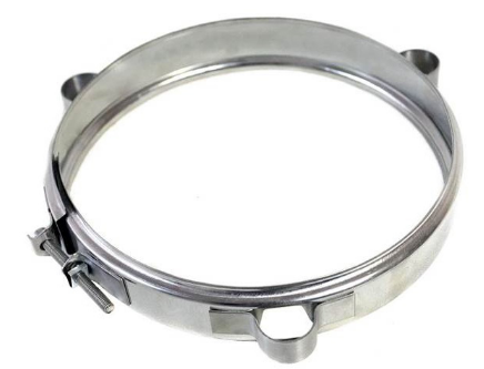 Хомут Феррум обжимной нерж.(430/0,5 мм), ф130